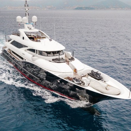 aerial shot of Liberty Superyacht