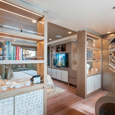 one of the cabins at Liberty yacht