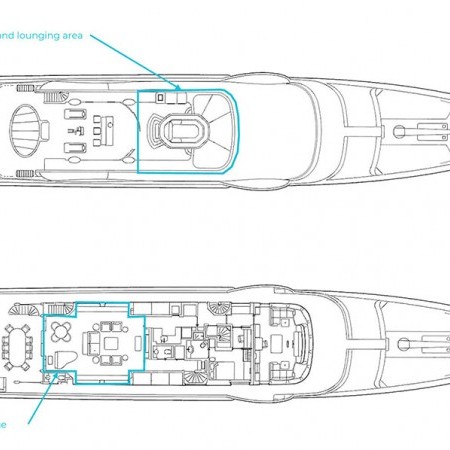 layout of Lind yacht