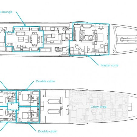 layout of Lind yacht
