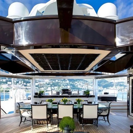 spacious deck on Lioness V superyacht