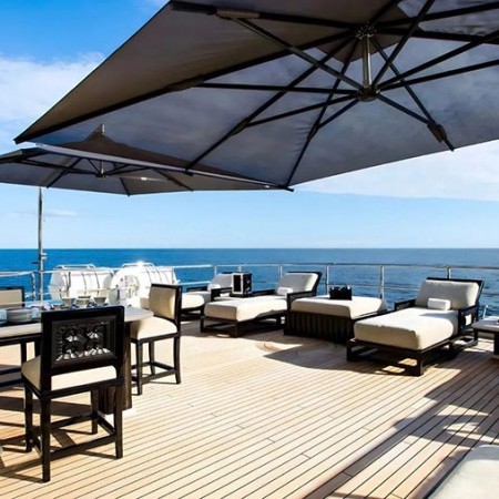 spacious deck on Lioness V superyacht