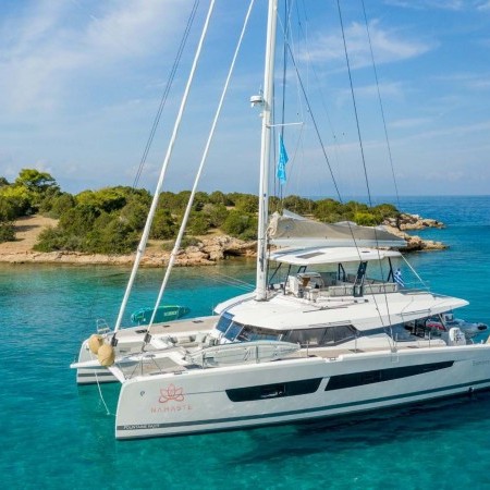 NAMASTE Crewed Catamaran Charter in Greece