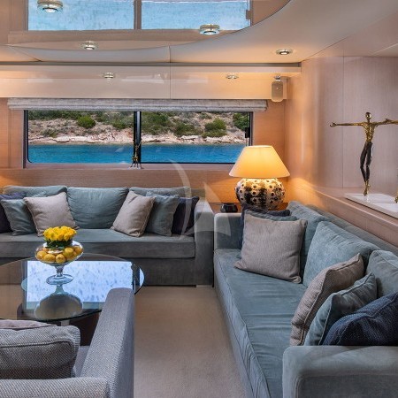 living room of the boat