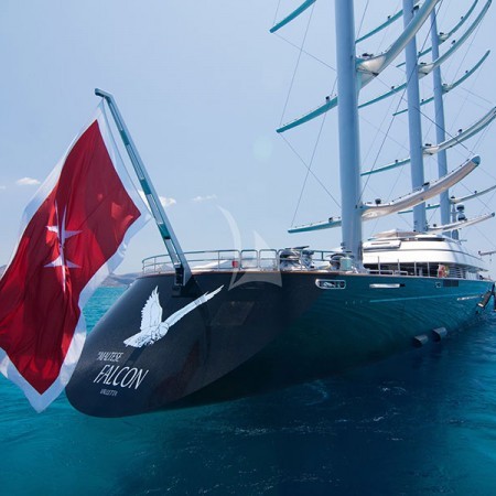 the yacht's flag
