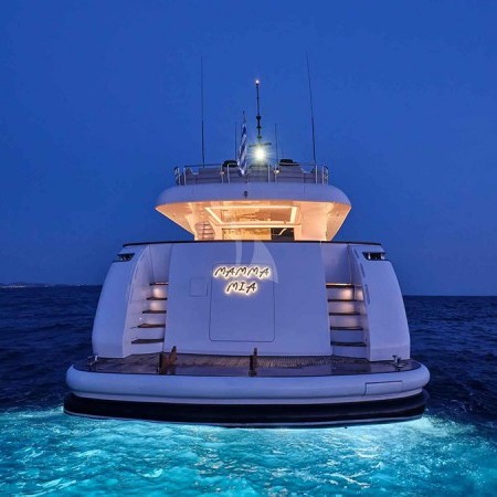 the yacht at night