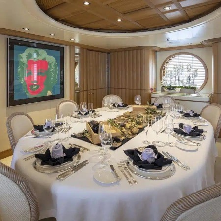 Marla superyacht  dining room