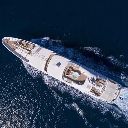 Marla yacht charter aerial view