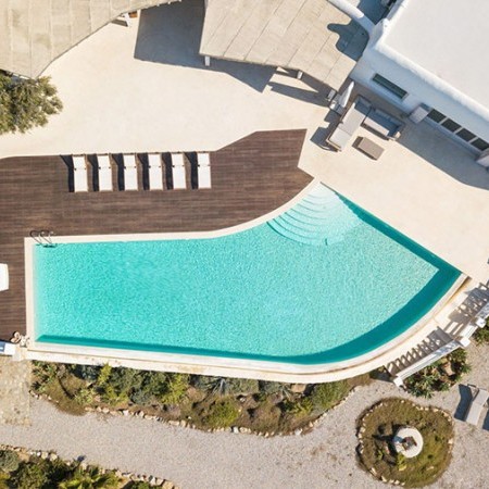 aerial view of pool