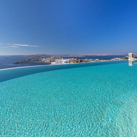 private pool at villa Maya Mykonos