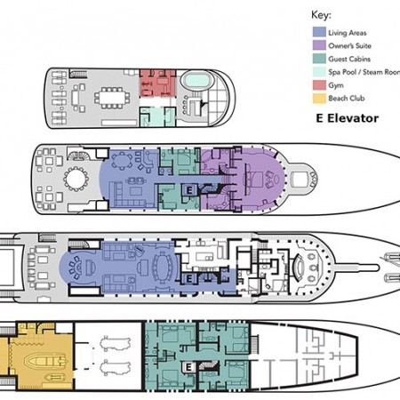 layout of Mia Elise II yacht