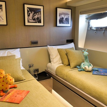 twin cabin of Milgauss Admiral yacht