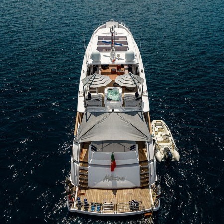 aerial photo of Millesime yacht charter