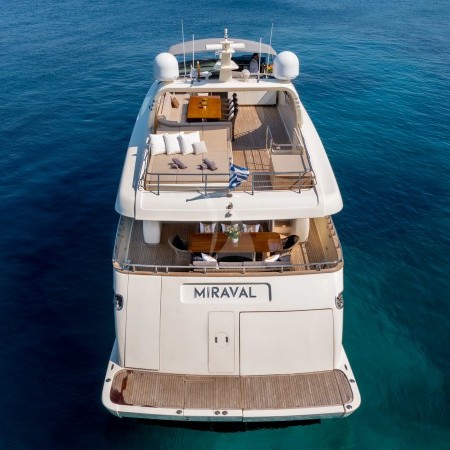 Miraval yacht Greece aerial shot