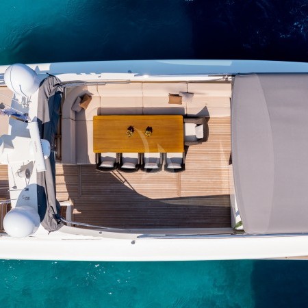 Miraval yacht Greece aerial shot