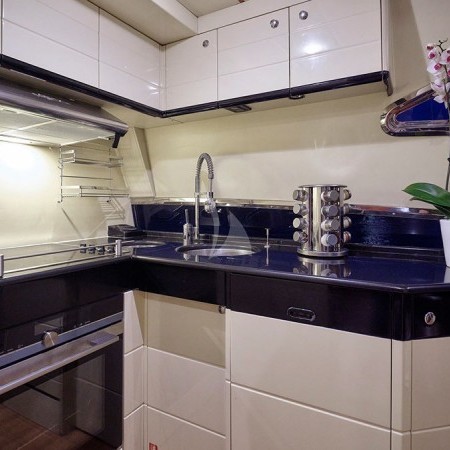 kitchen of the yacht