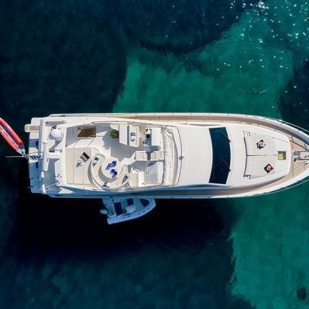 aerial shot of Miren yacht