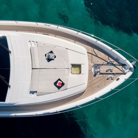 aerial shot of Miren yacht
