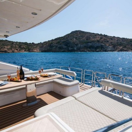 deck lounge of Mojo yacht Greece