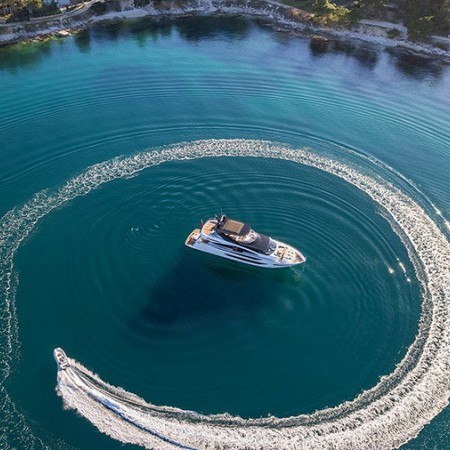 aerial view of Mowana yacht