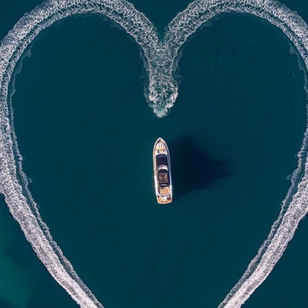 aerial view of Mowana yacht