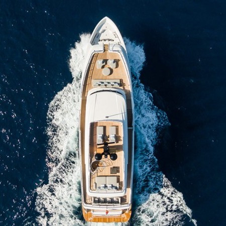 aerial view of Mrs L yacht charter