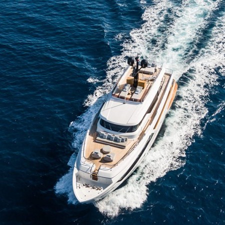 aerial view of Mrs L yacht charter