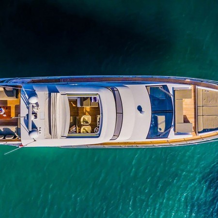 aerial shot of My Karat II yacht