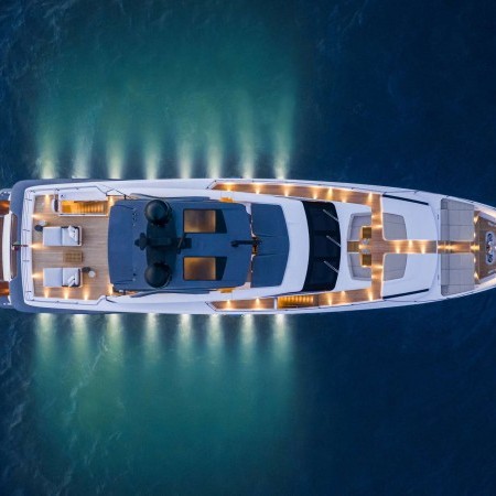 aerial shot of My Mistake yacht