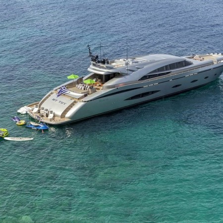 aerial view of My Toy superyacht