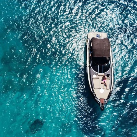 the yacht from above
