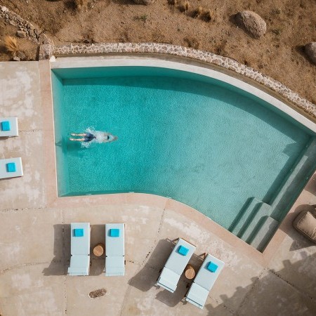 aerial view of the swimming pool