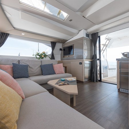 Fountaine Pajot 47 catamaran charter Mykonos