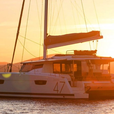 fountaine pajot 47' catamaran mykonos