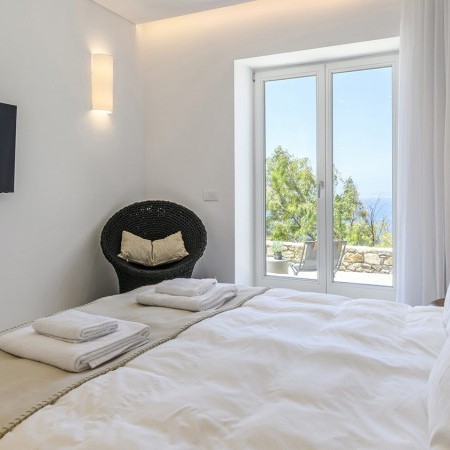 bedroom at Alchemy villa in Mykonos