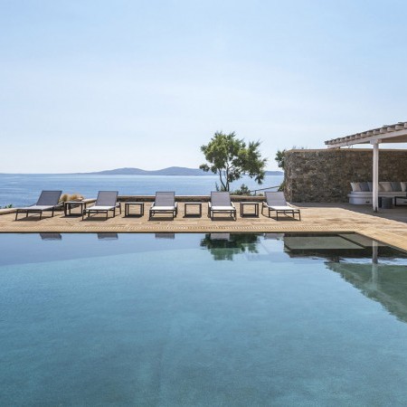 pool area of Auriane Villa in Mykonos