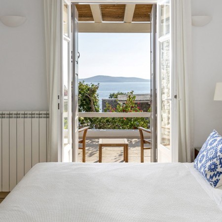 bedroom at Auriane villa in Mykonos