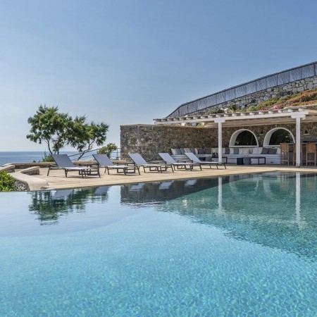 pool area of Auriane Villa in Mykonos