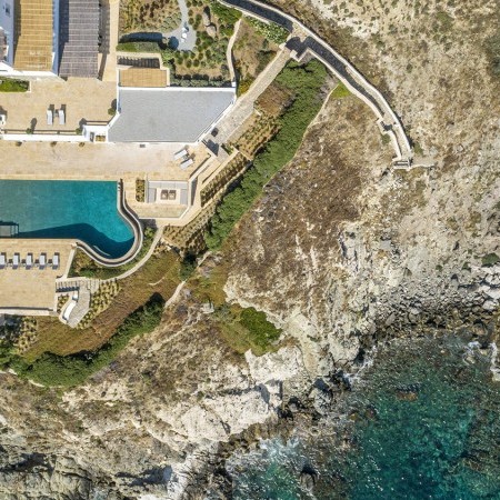 aerial view of villa Auriane in Mykonos