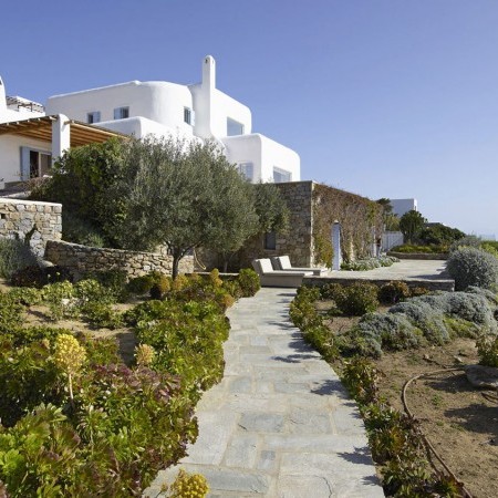 exterior of Leyla Villa in Mykonos