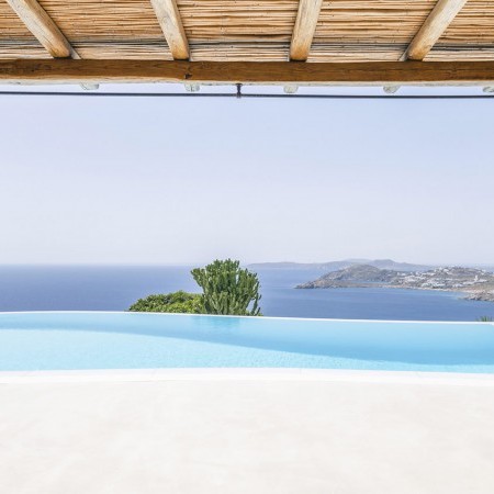 pool area of Leyla Villa in Mykonos