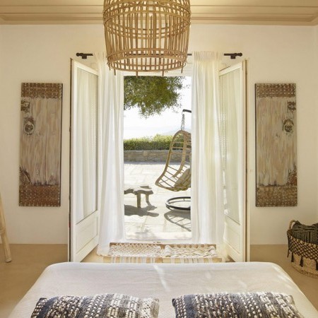 double bedroom at Leyla Villa in Mykonos