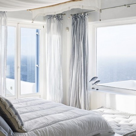 double bedroom with sea view