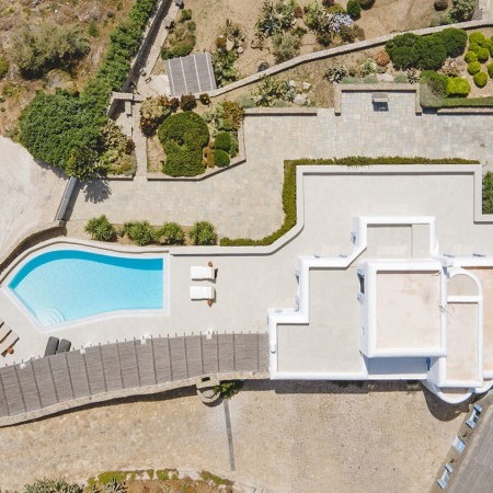 aerial view of the pool