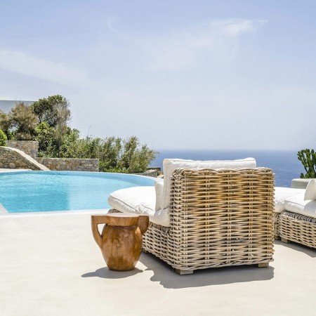 pool area of Leyla Villa in Mykonos