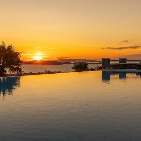 sunset at Villa Maya Mykonos