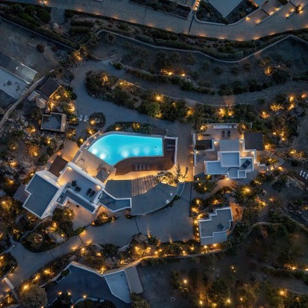 aerial view of villa Maya Mykonos