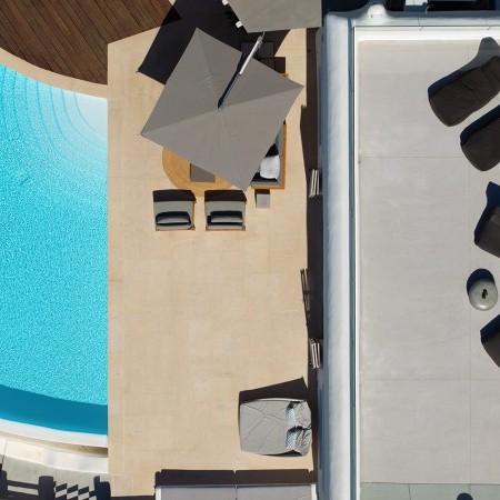 aerial view of Mykonos villa Maya