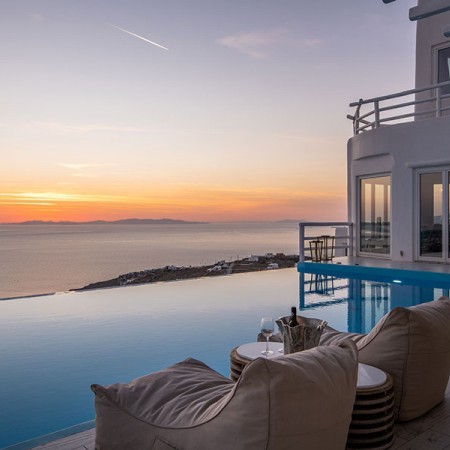 sunset view from villa Omnia 
