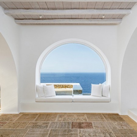 interior of Oxygen Villa in Mykonos